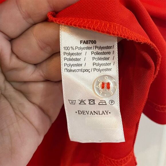 Lacoste Sport Men's Red Polo Shirt Size 7 - Picture 4 of 5